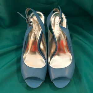 Jessica Simpson Blue Platform shoes